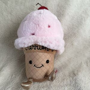Aurora Just Sayin Plush 9" I Cherrish You Ice Cream Cone Legs Witty Stuffed Toy